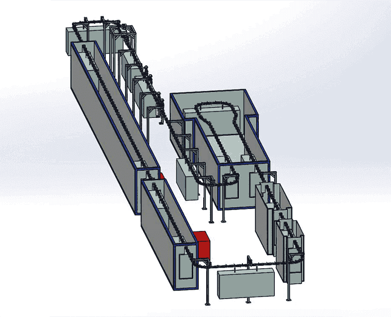 SPRAY WASHING POWDER COATING PLANT