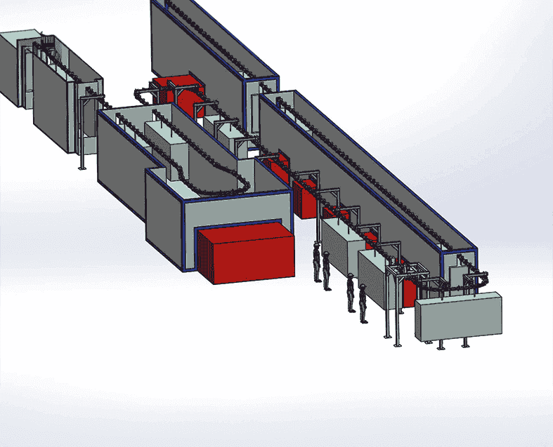 SPRAY WASHING POWDER COATING PLANT